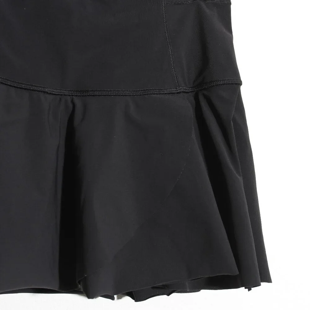 Lululemon Hit Your Stride Skirt Black Mini Skort Liner Shorts Mid-Rise Size 4
